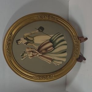 Vintage 1940's Turner Art Print Victorian Southern Belle and Gentleman